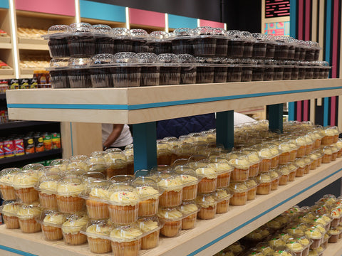 Cupcakes ready to grab and go.